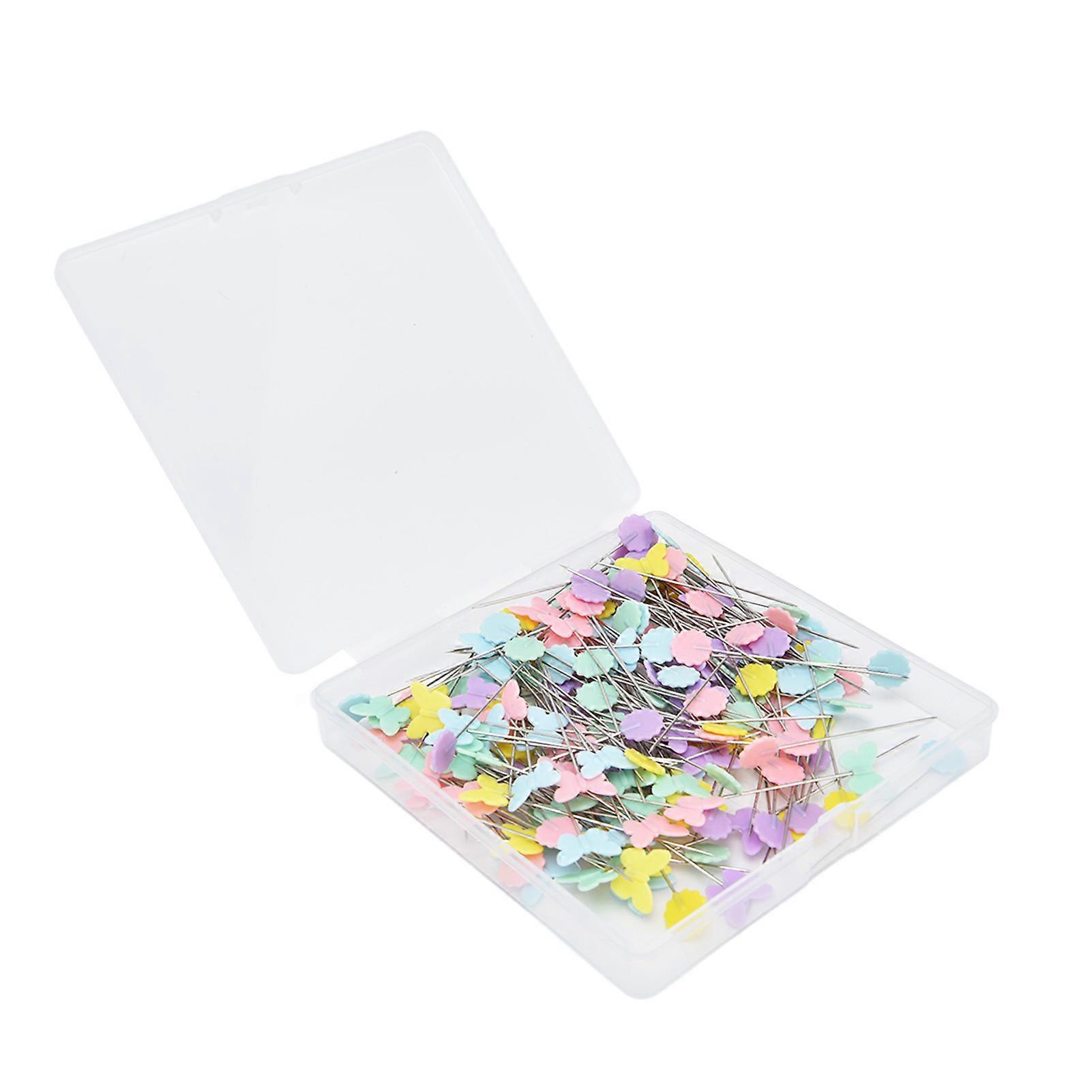 Flower Button Head Pins 200Pcs Colorful DIY Decorative Positioning Pins for Sewing and Scrapbooking