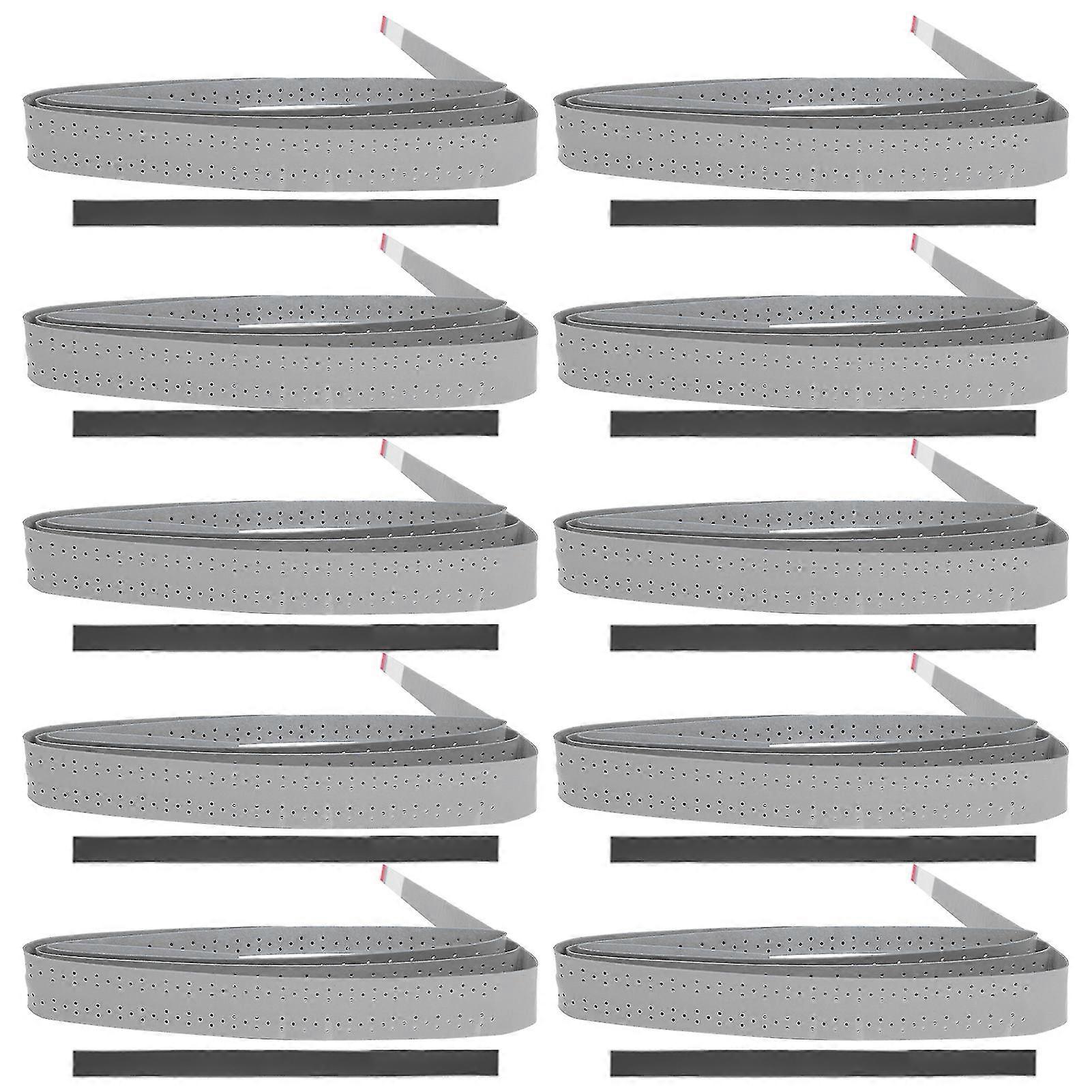 Skidproof Badminton Racket Overgrip with Perforated Design - Gray