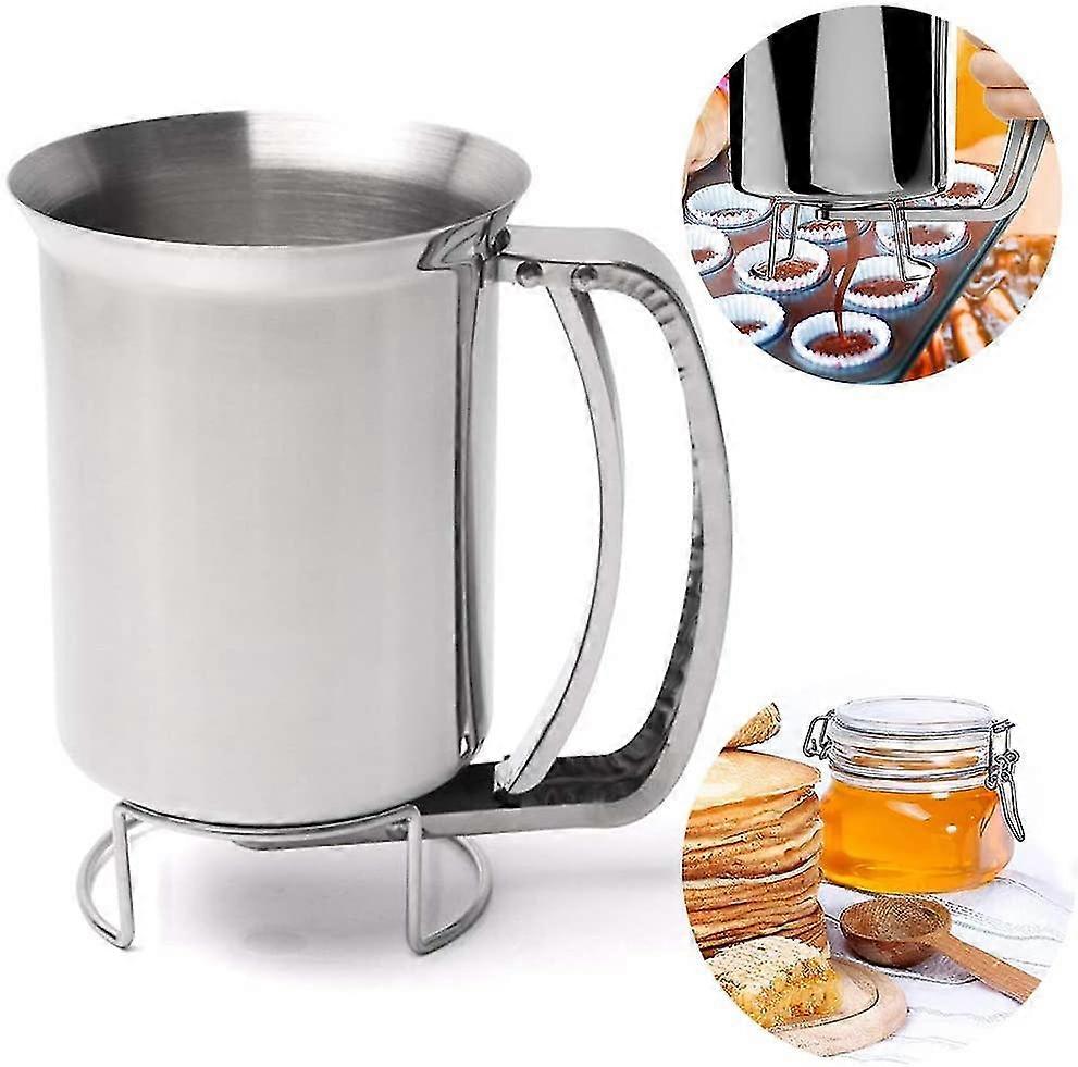 Distributeur De Pte Crpes En Acier Inoxydable Distributeur Et Entonnoir De Pte Gteaux Convient Aux Cuisines Modernes, Ptisseries, Boulangeries, Maga
