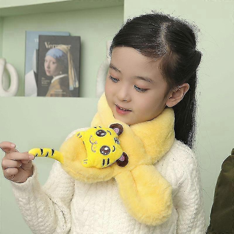 秋、冬、柔らかいぬいぐるみ、子供のスカーフかわいい漫画の女の子の赤ちゃん厚い暖かいスカーフ屋外の子供ネッカチーフベビーアクセサリーXiXi