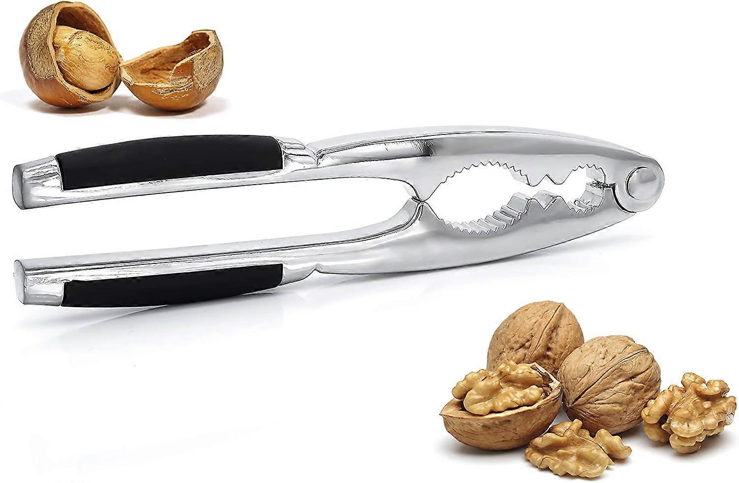 Granny's Kitchen Nøtteknekkeren - Solid krom stål Nøtteknekkeren - Rustfritt håndgrep med gummigrep for et fast grep