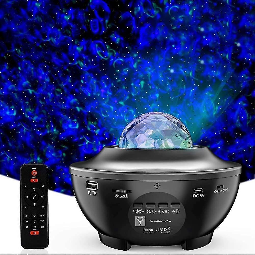 Led Star Projector Lamp, Bluetooth Projector Light Simulation Of Clouds 12 Music