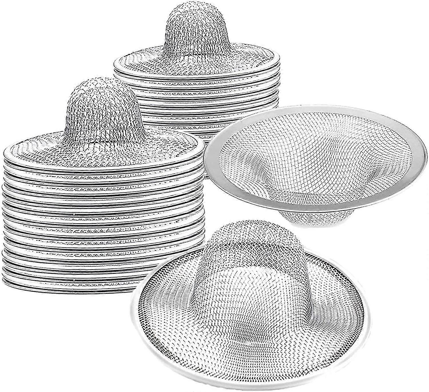 40 stk kraftig rustfritt stål slop kurv filter felle, 2,75 " topp / 1 " mesh metall vask sil, perfekt for kjøkken vask / badekåpe