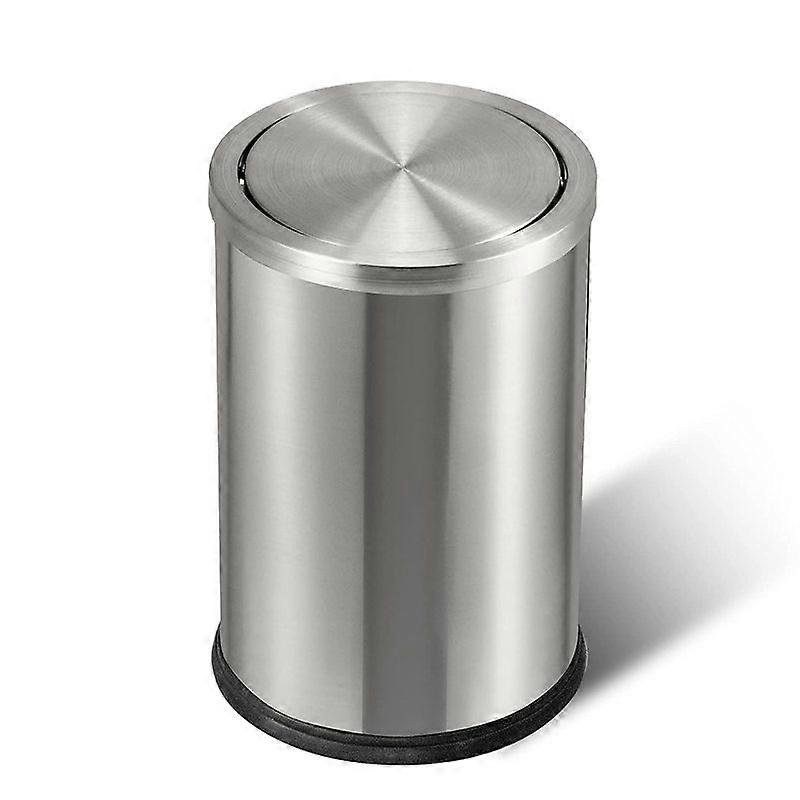 Stainless Steel Gold Trash can with Flipping Lid 2.4gallon Garbage cans Wastebasket Bin for Kitchen Office Bathroom BedroomTrash Cans & Wastebaskets