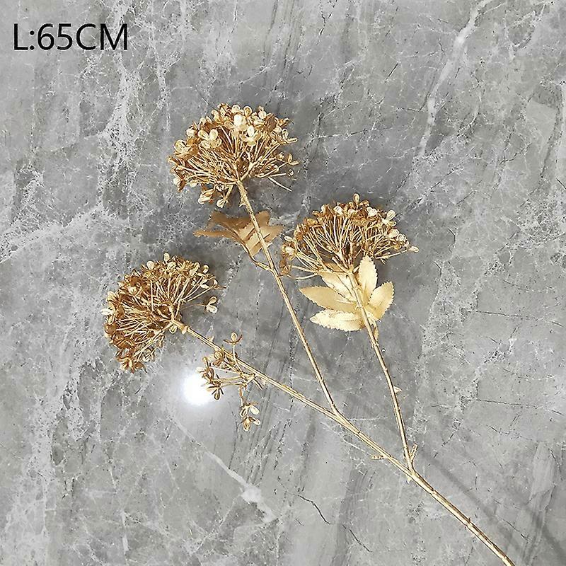 Artificial Plants Golden Plastic Leaf Eucalyptus Maple Leaves Flower Arrangement Material Wedding Christmas Party Home Decor