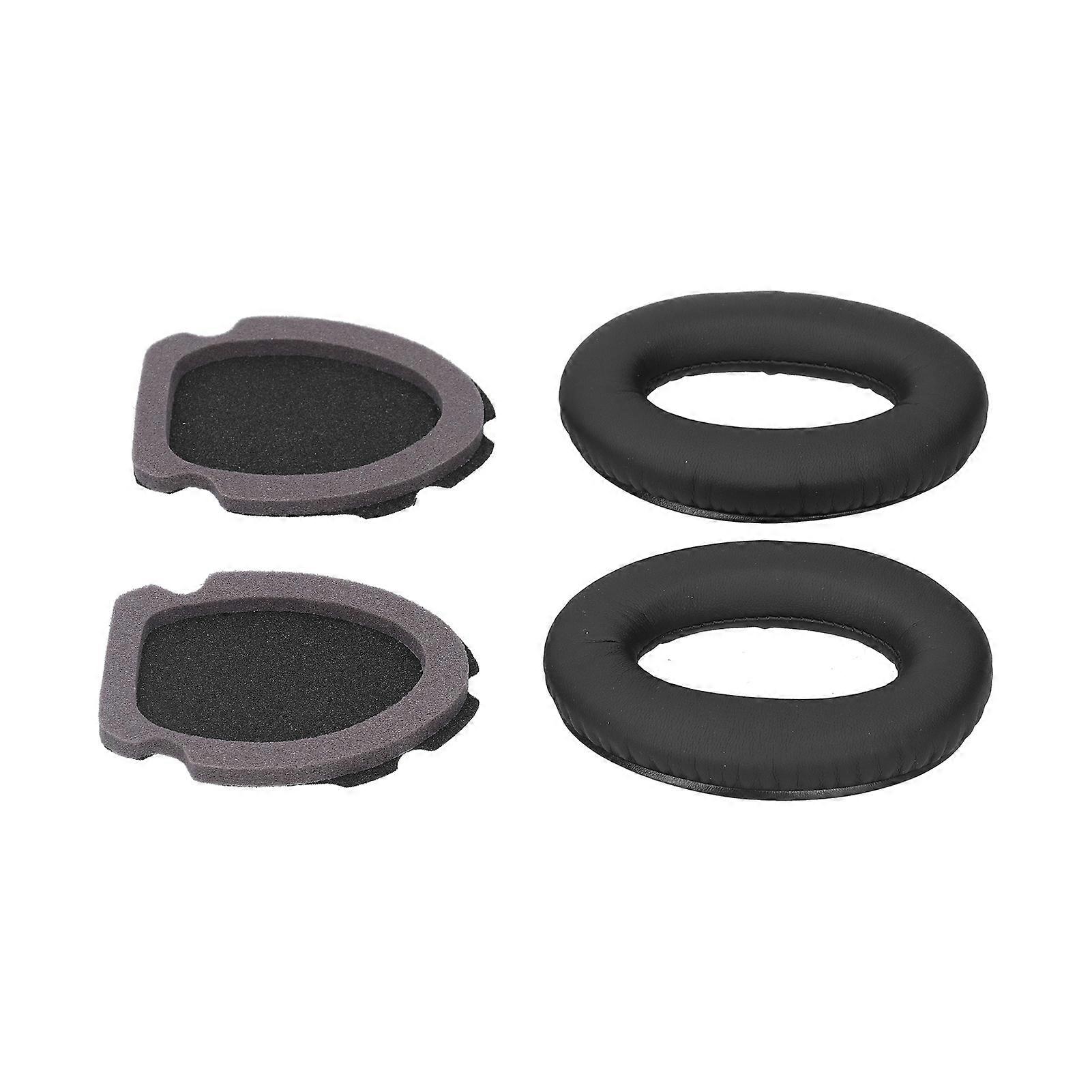 Replaceable Memory Foam Leather Earpad for Aviation Headset X A10 Black