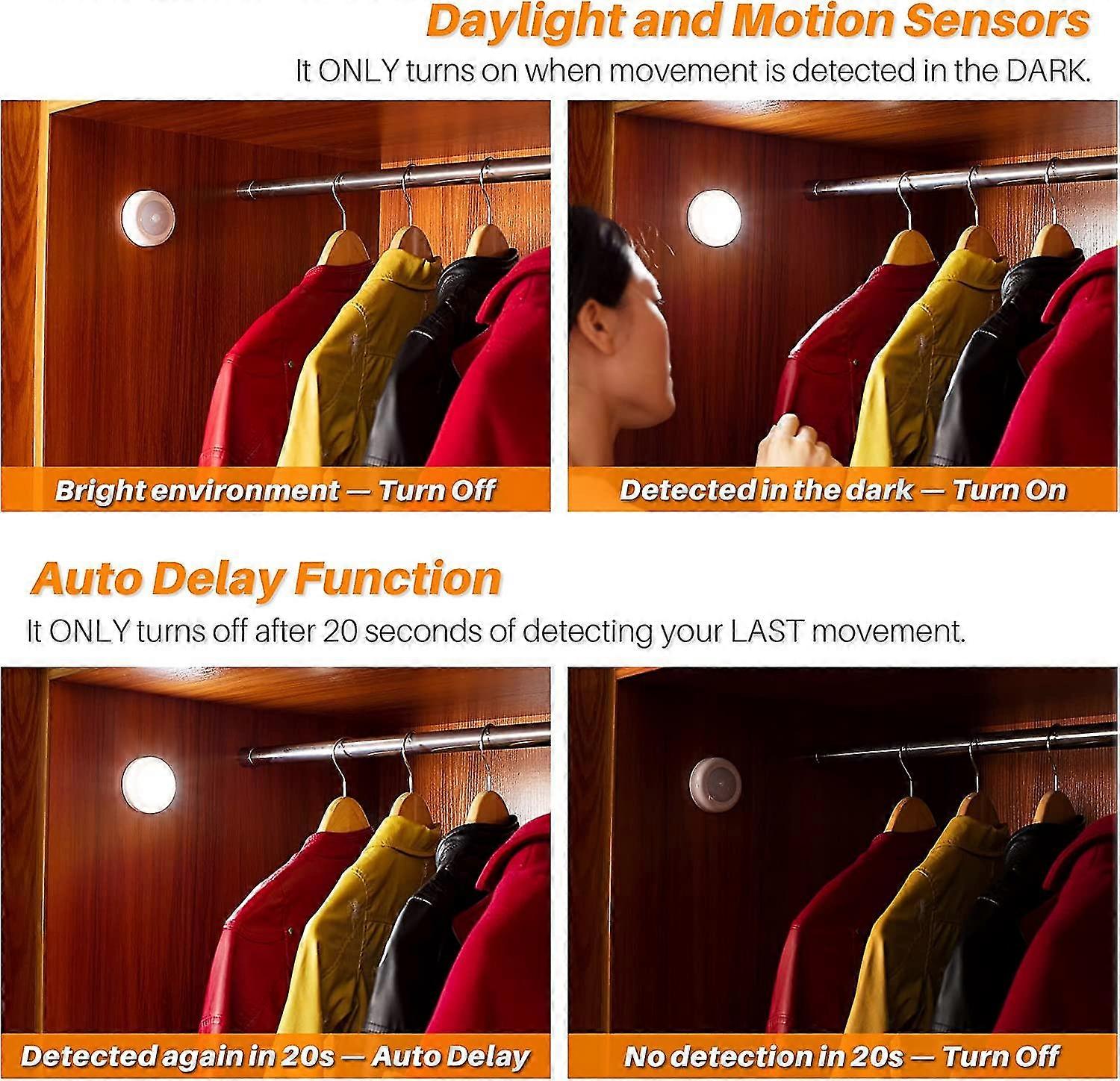 3 Pcs Motion Sensor Night Light(Round)