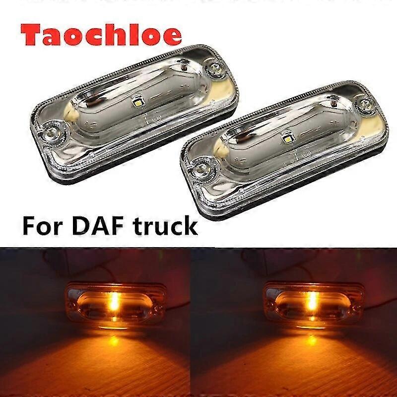2pcs 24V LED alb lumini clearance pentru DAF CF camion greu camion Top Sun Visor lămpi de semnalizare DAF camion Chihlimbar DAF sunvisor Light