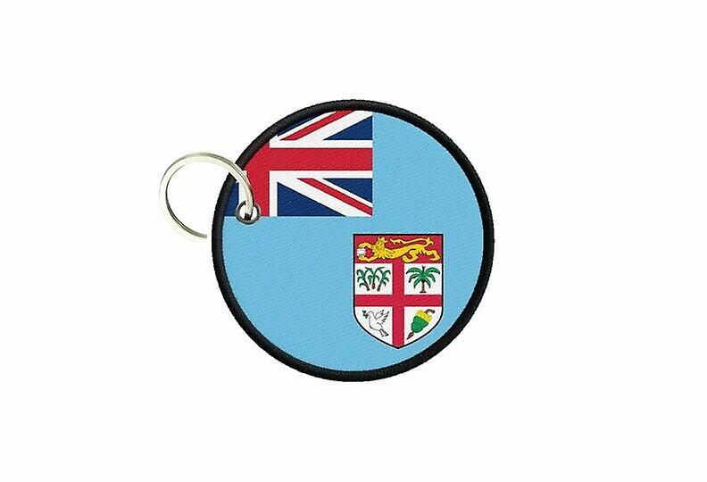 Keychain keys Fiji fiji flag fiji printed round round round