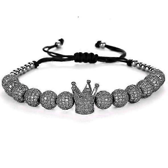 Diamond Ball Crown Beaded armbånd for gutter