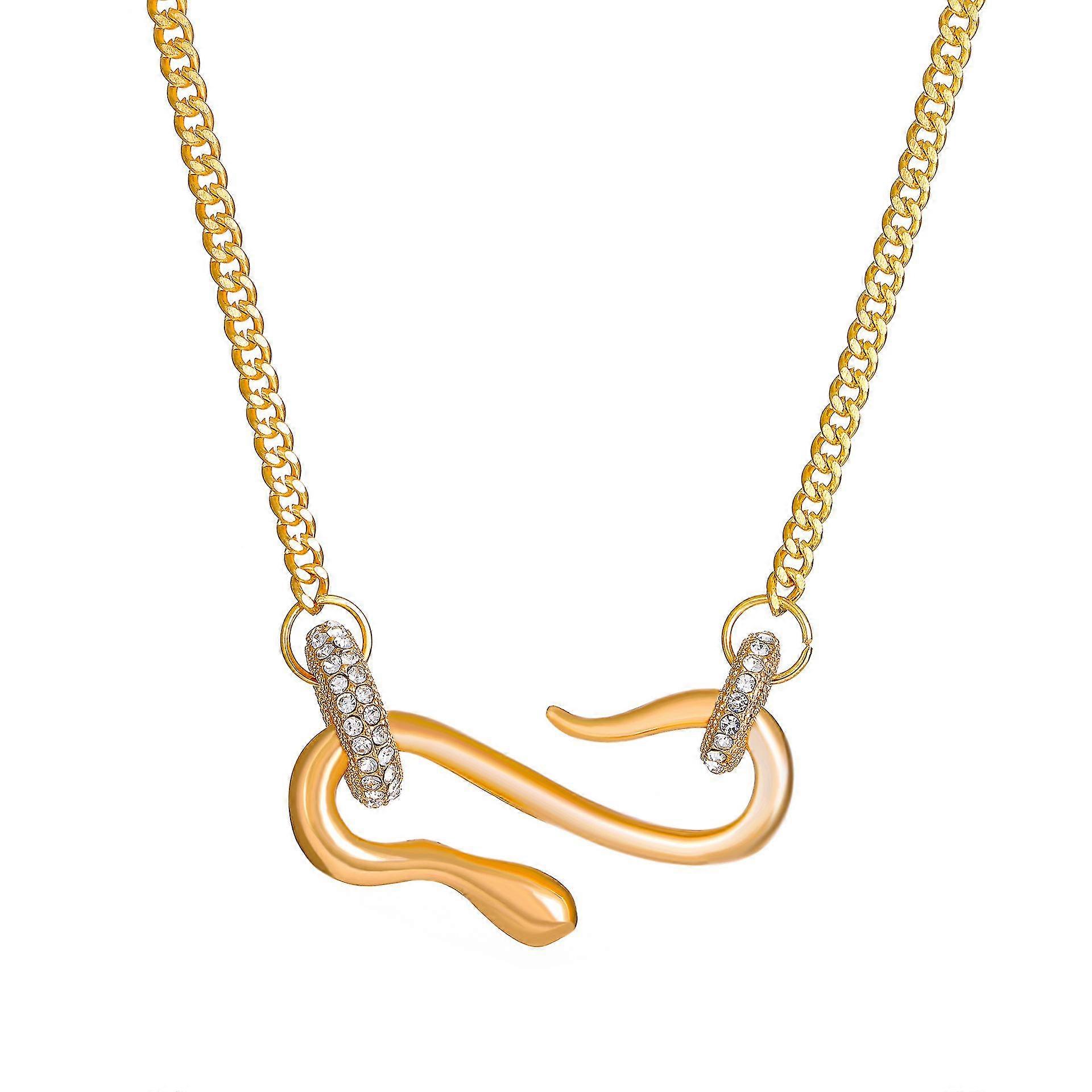 Full Diamond Ring Serpent Necklace