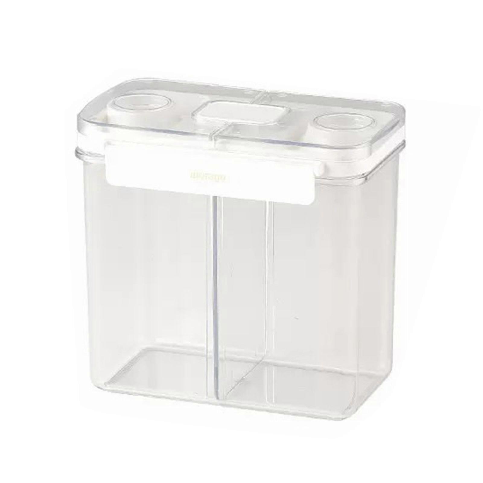 Multi-compartment Grain Storage Container Storage Jar with Lid Good Sealing Sugar Cereal Dispenser Dry Food Storage Box Jikaix