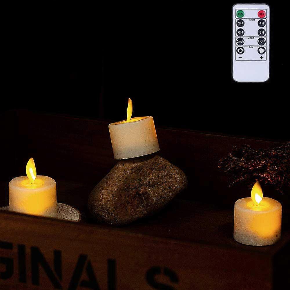 12 Pieces Warm White Flickering Battery Operated LED Candles With Rechargebale Function,Tear Drop Part Flameless Christmas Light