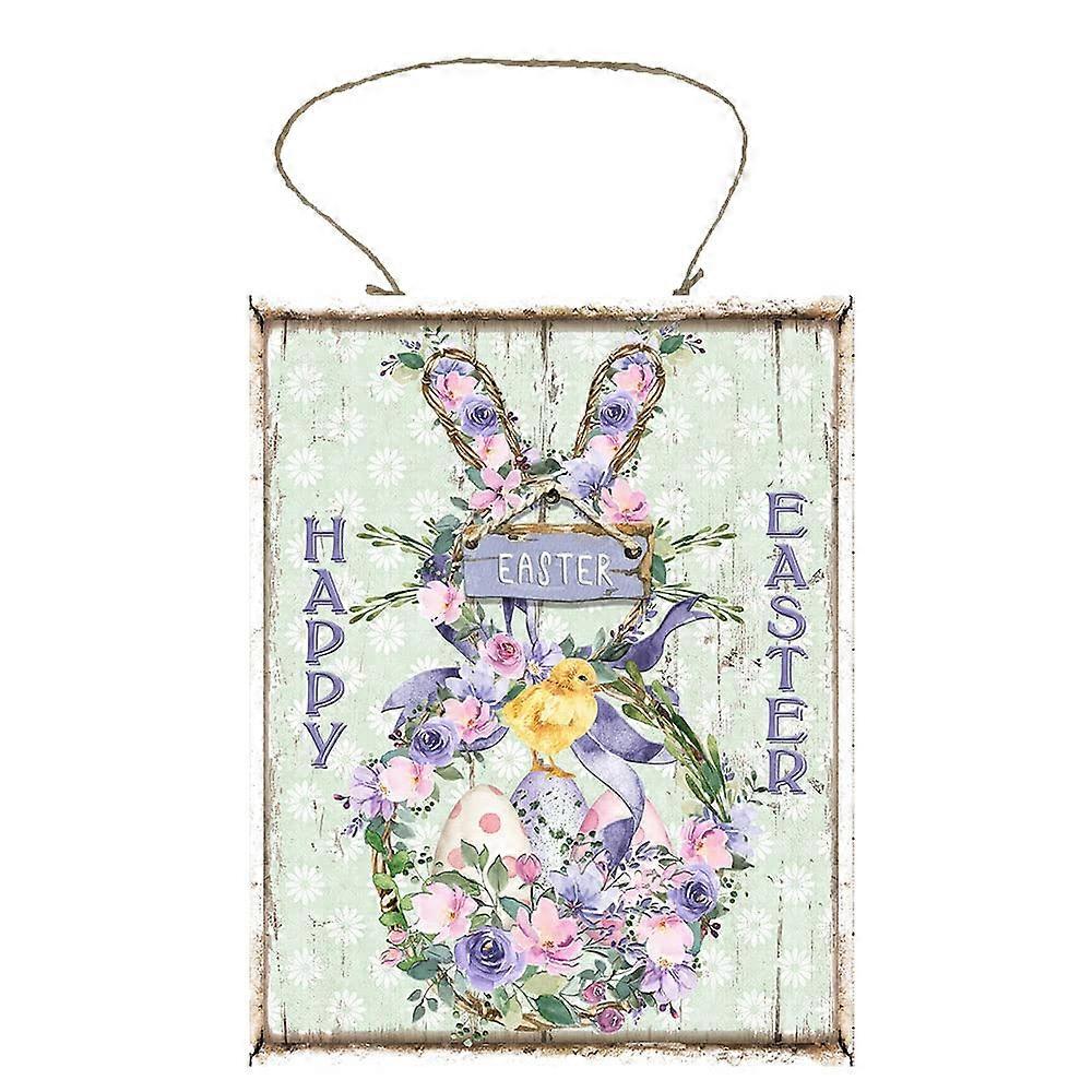 Happy Easter Spring Wood Sign
