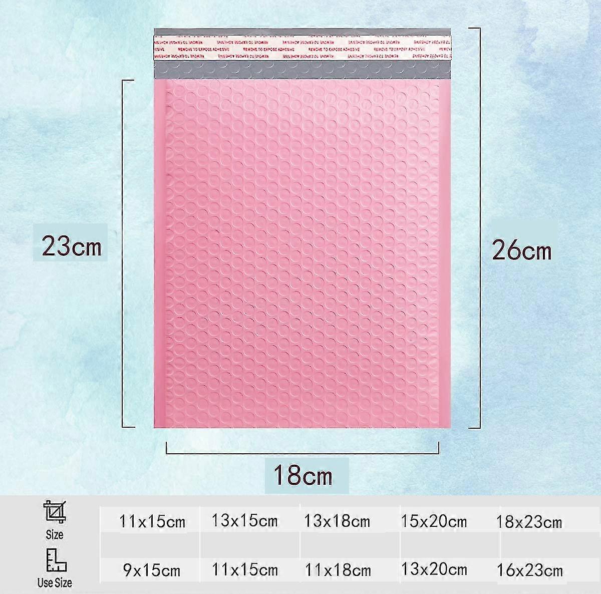 100 Pcs Holographic Mail Pink Mailer Poly Bubble Padded Mailing Envelopes For Packaging Self Seal Shipping Bag Bubble Padding