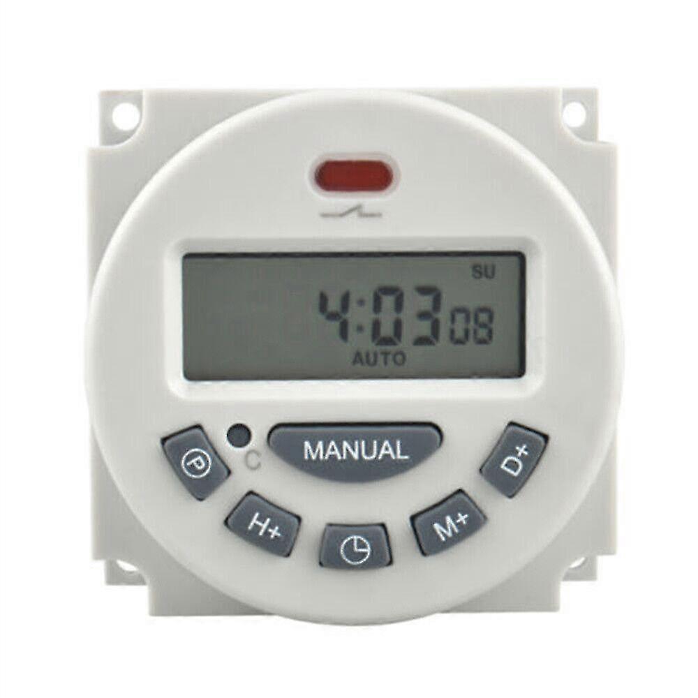 12-220V LCD Digital klokke programmerbar kontroll Power Timer Switch Relay + Crimps