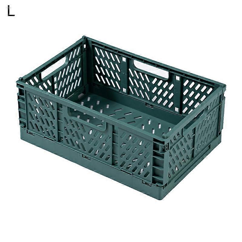 Storage Basket Folding Large Capacity Load Bearing Collapsible Plastic Storage Crate Box for Kitchen