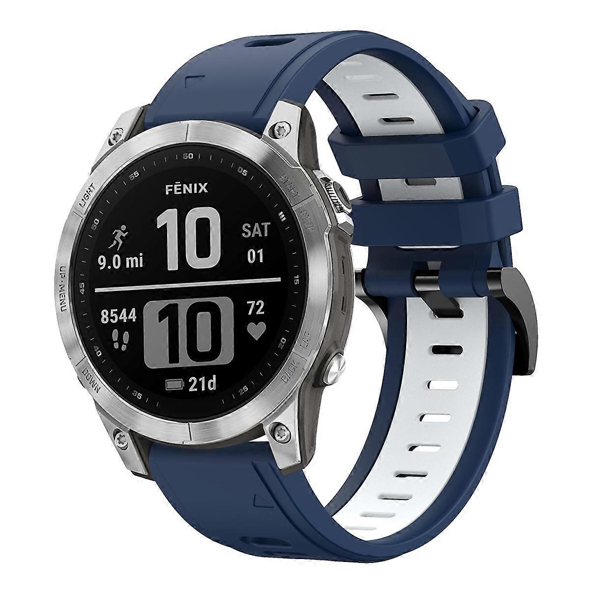 Two-Color Silicone Strap For Garmin Instinct 2 Solar