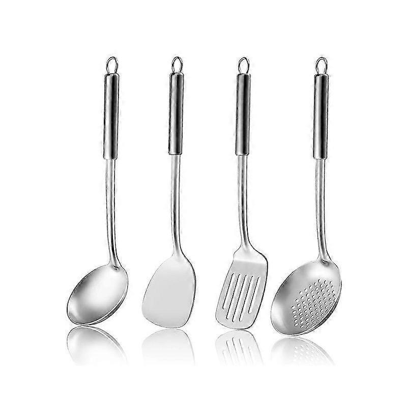 Ensemble d’ustensiles de cuisine 4 pièces, ensemble de spatules, ensemble d’ustensiles wok comprenant une écumoire, une spatule wok et une spatule à fente