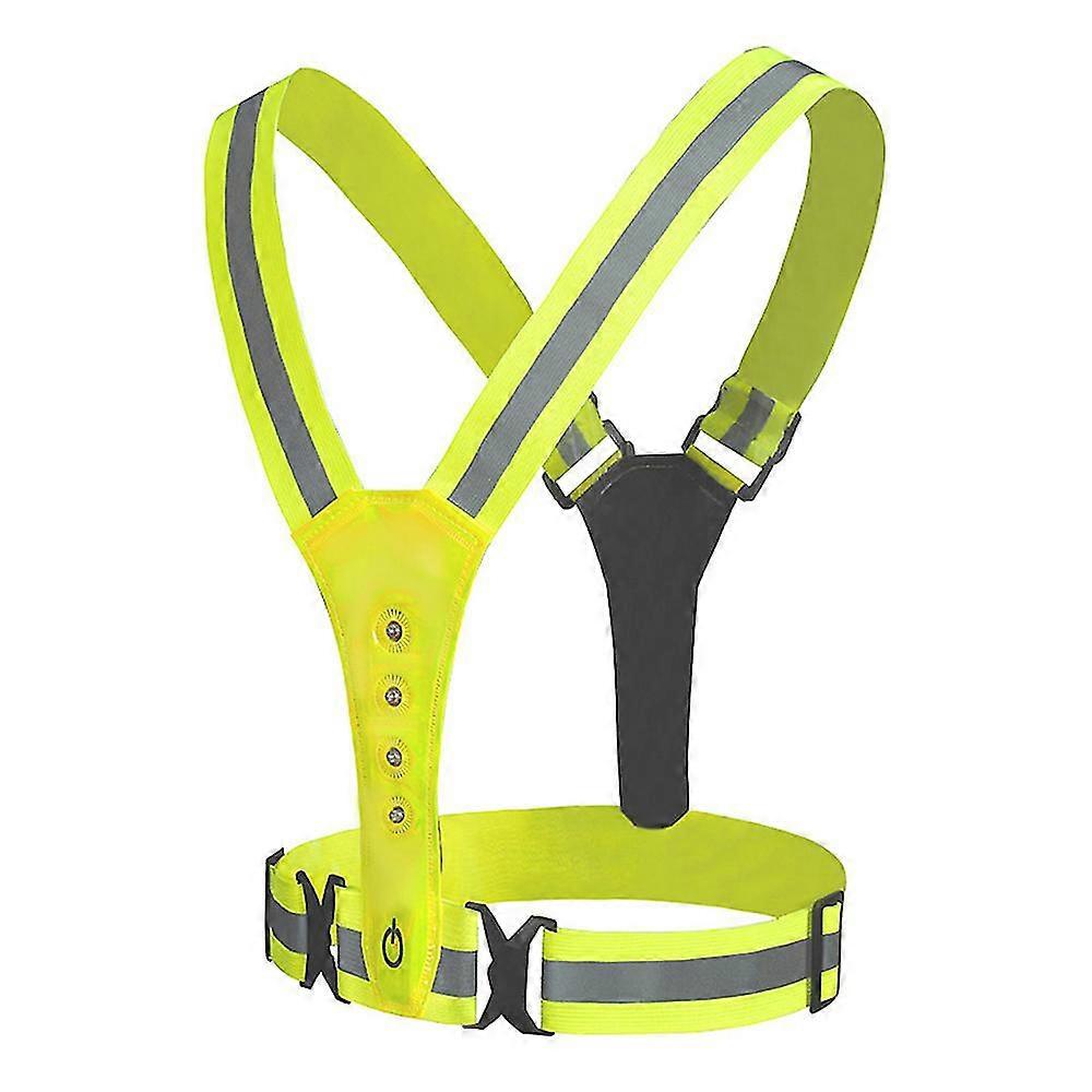 led אפוד מחזיר אור usb אפוד נטען ציוד בטיחות מתכוונן ריצת לילה led לגברים / נשים / ld