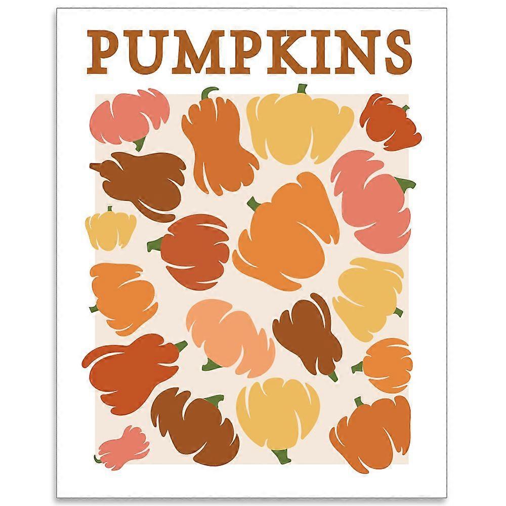 Rectangle with Face Pattern Paper Party Decoration Pumpkin 350x280mm