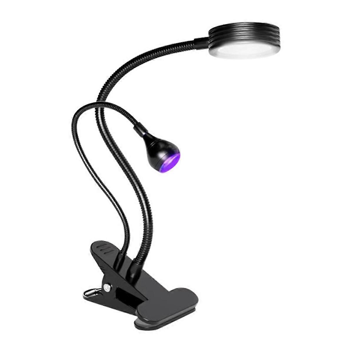 3W LED UV Dual Lamp in One Nail Art Lamp Nail Art Lighting UV Gel Polish Curing Lamp Brightness Adj