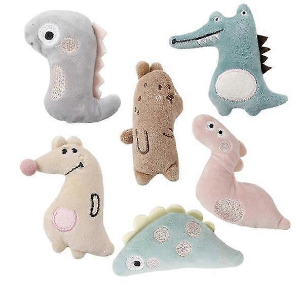 Cat Toys ,6 Pcs Cat Catnip Toys, Interactive Cat Toys Cartoon Catnip Chew Toys Soft Plush Cat Pillow Entertaining Toys for Pet Kitten Cat Playing