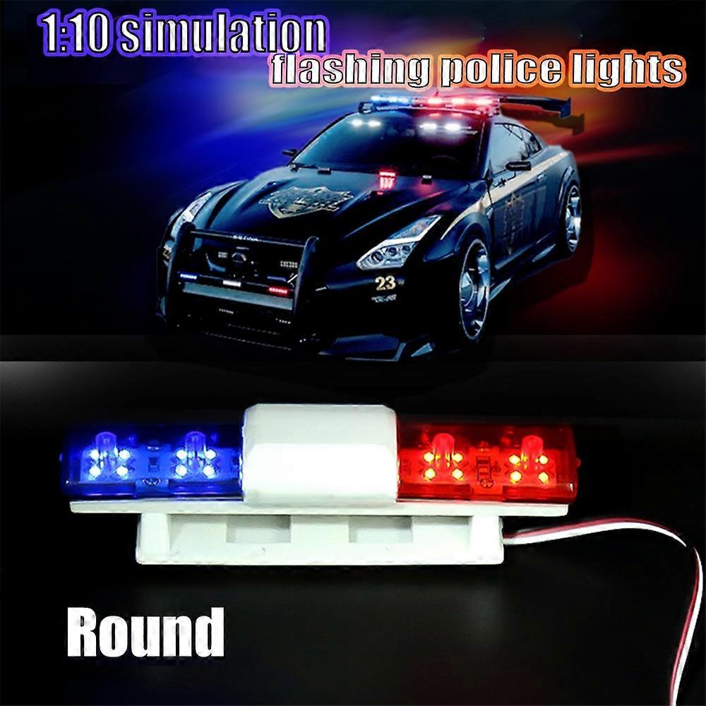 RC Car Parts LED Police Flash Light Alarming for 1/10 HSP Kyosho Tamiya Axial SCX10 D90 Vehicles Mod