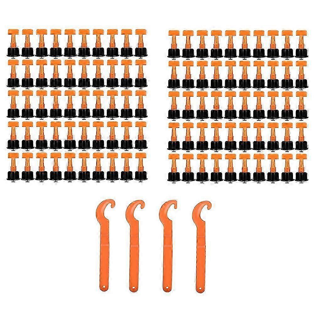 104pcs Horizontal Wedge Tile Gasket For Floor Wall Tile Frame Level System Level Gauge Locator Gasket Pliers