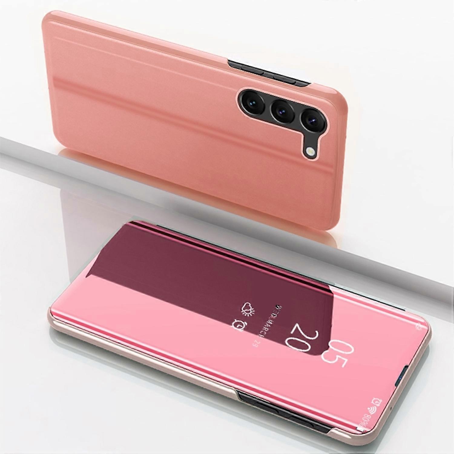适用于三星 Galaxy S24 Plus 视镜手机智能保护套唤醒粉色