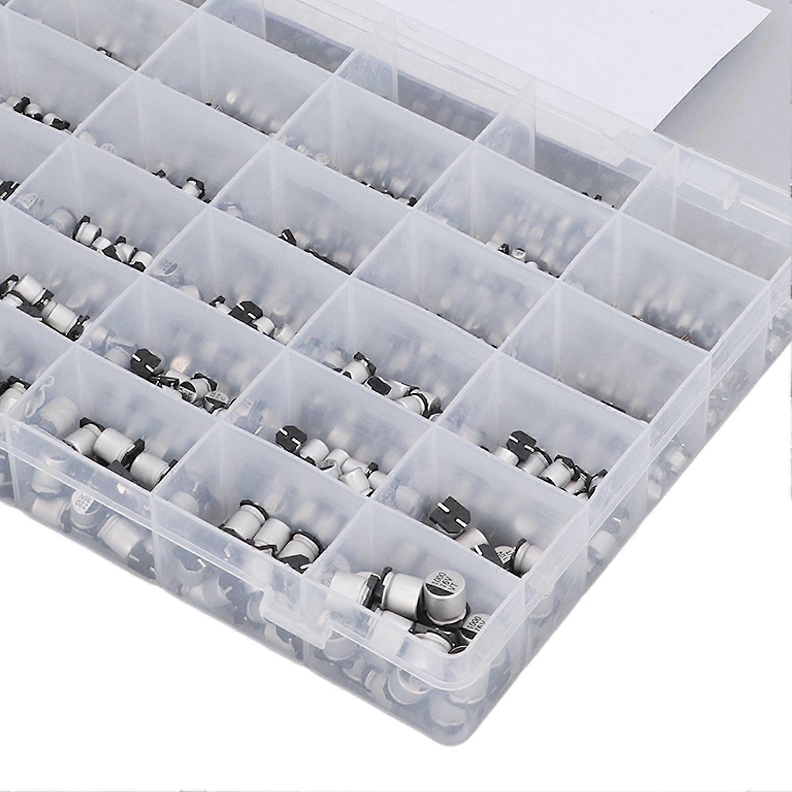 1520pcs 36 Values SMD Aluminum Electrolytic Capacitors Assortment Kit 1uF to 1000uF