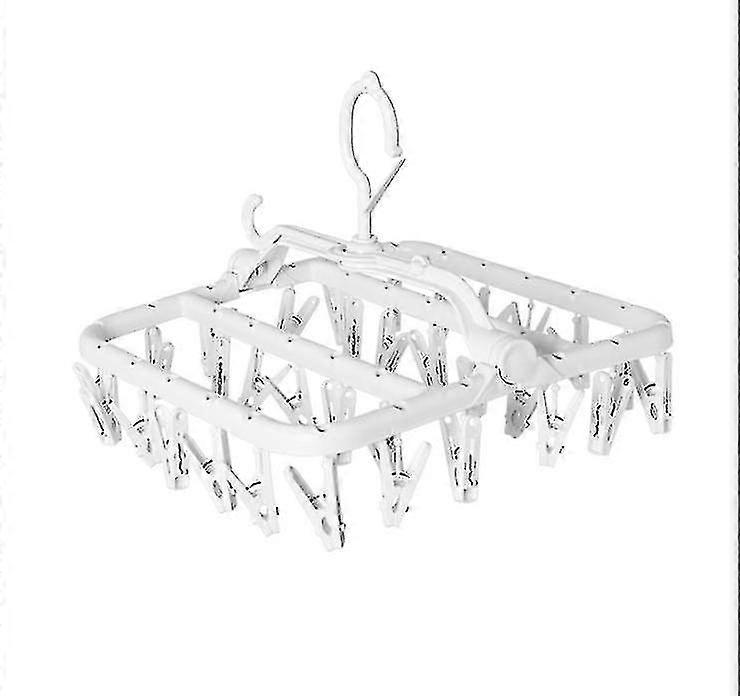 Folding clip rack with 32 drying clips
