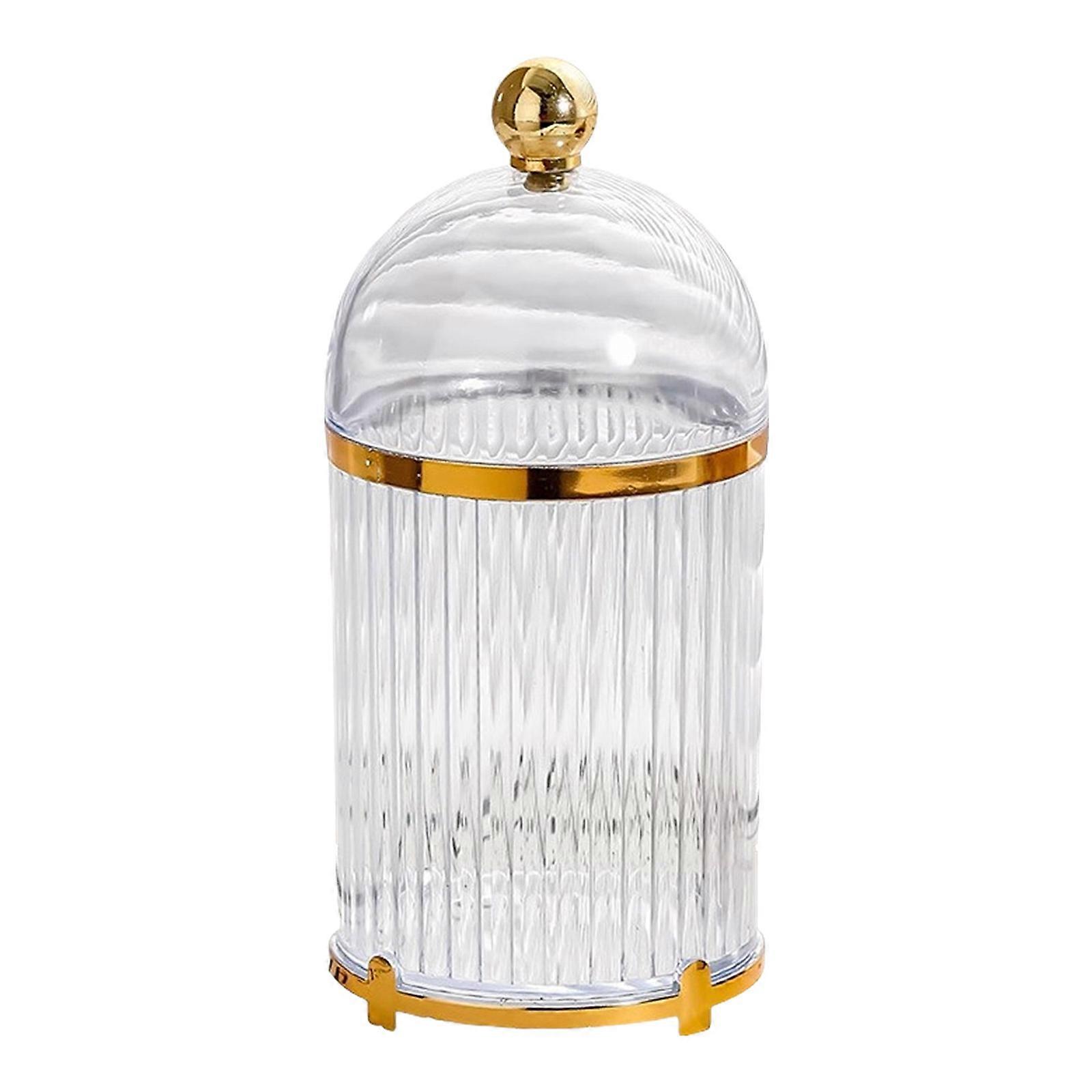 Fruit Fork Storage Container Coffee Spoons Holder Cup with Dustproof Lid Tableware Organizer for Home Kitchen Use Transparent