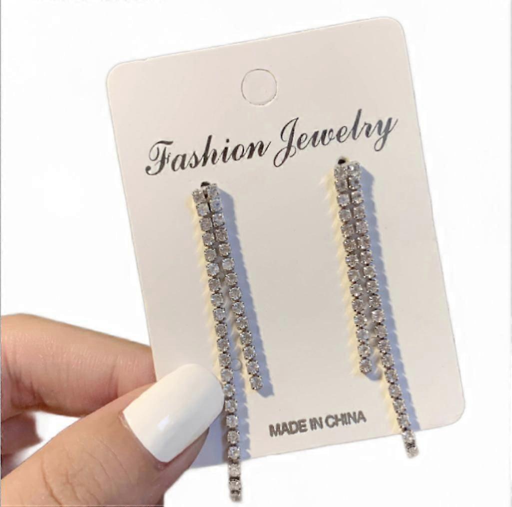 (lange øredobber i sølv