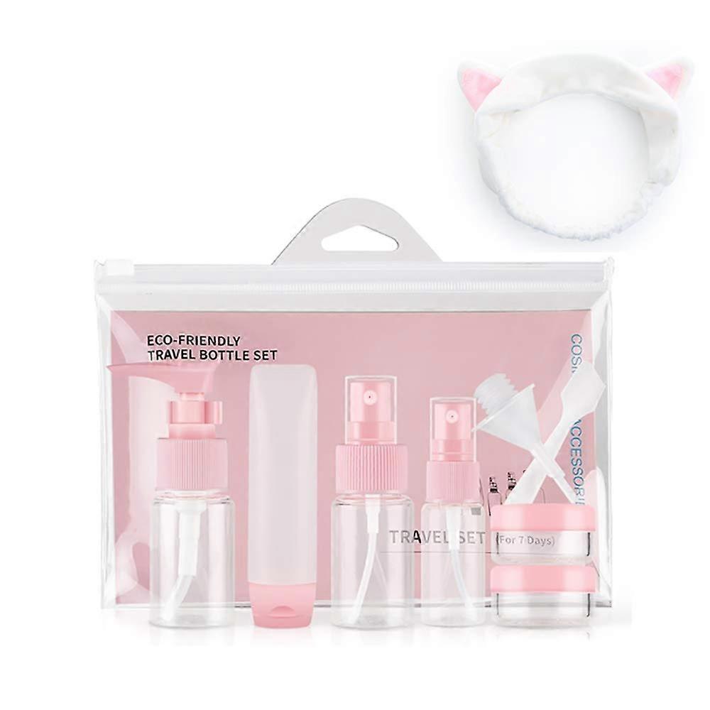 Travel Leakproof Empty Bottle Set - Pink Cosmetic Travel Containers for Liquid, 3 Pack, Refillable, BPA-Free