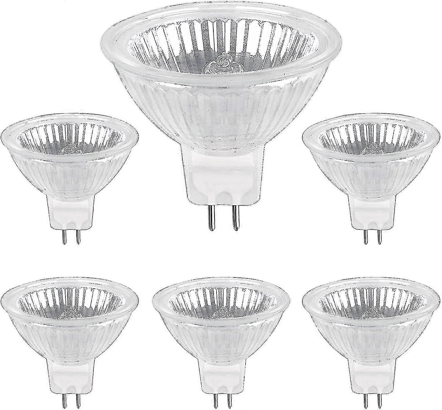 Halogenlampe Gu5.3 50 W 12 V, 800 lm Warmweiß 2700 K dimmbar, Halogen-Spotlampe Mr16, 6er-Pack