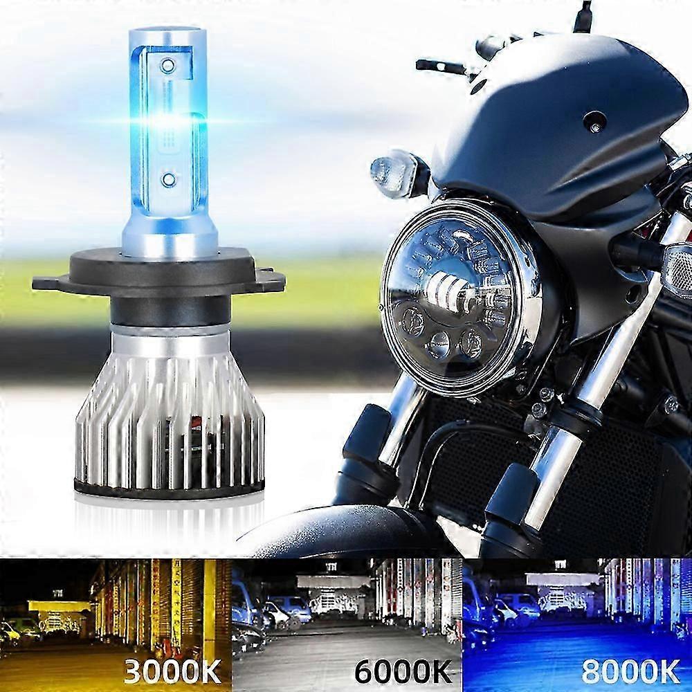 1PC 12V Motorrad Scheinwerfer LED H4 Lampen für Frontlicht Nebelscheinwerfer H7 LED Lampen Zubehör Scheinwerfer Weiß 6000K 8000K