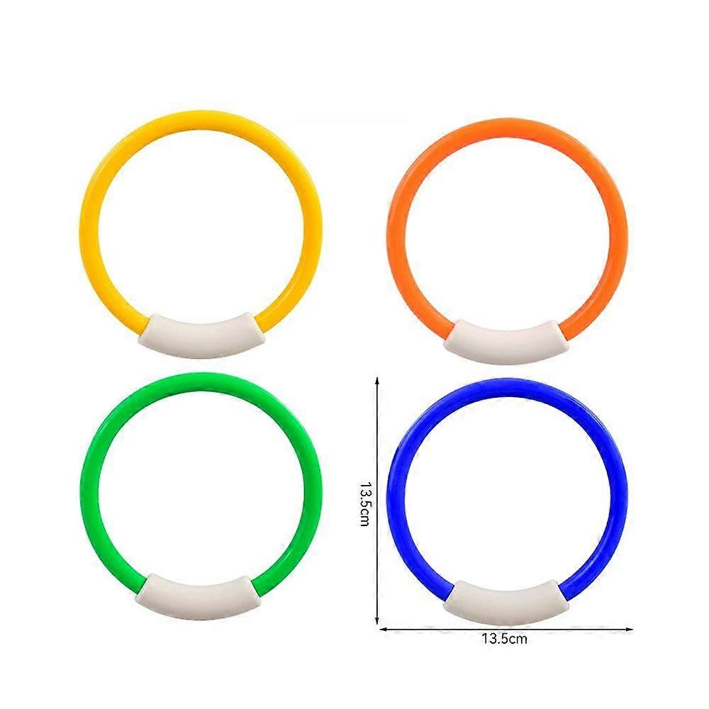Summer swimming pool diving toys (4 diving rings)
