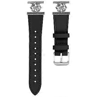 Kompatybilny z Huami Amazfit GTS 4 Mini Watch Band Prawdziwy bydlęcy skórzany kwiatowy pasek