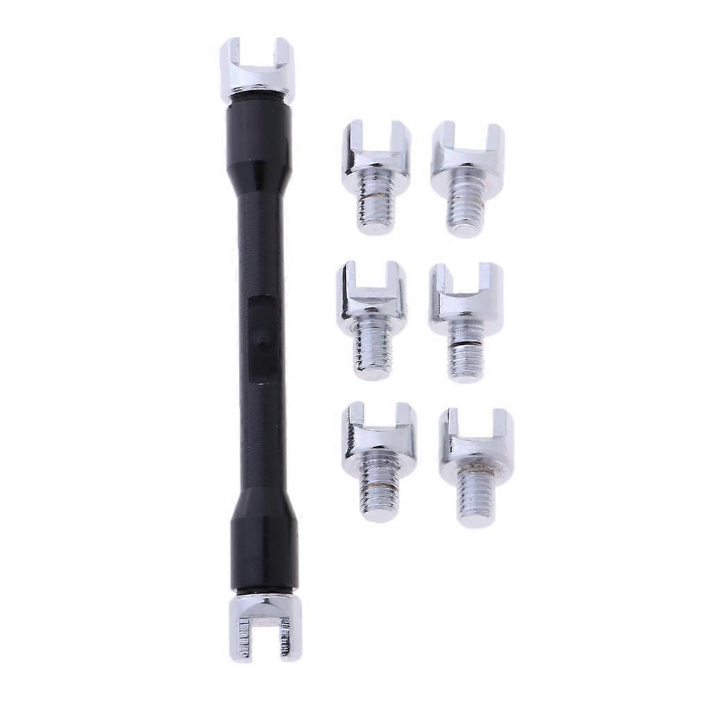 Black Wheel Spoke Wrench Set Tool for Motorcycle 5.4-6.8mm