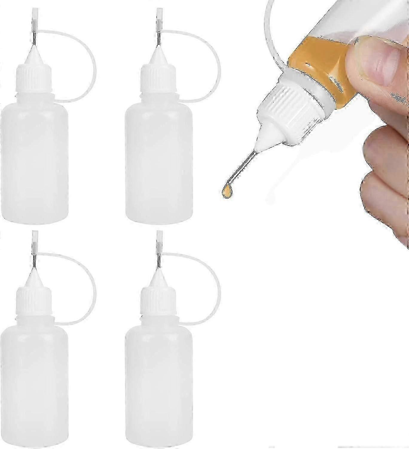 4 قطع زجاجة ماصة ، زجاجات بلاستيكية ، زجاجة بلاستيكية ، زجاجة ضغط ، زجاجة غراء فارغة ، زجاجة دقيقة ، مع طرف إبرة ، 5 مل فارغة
