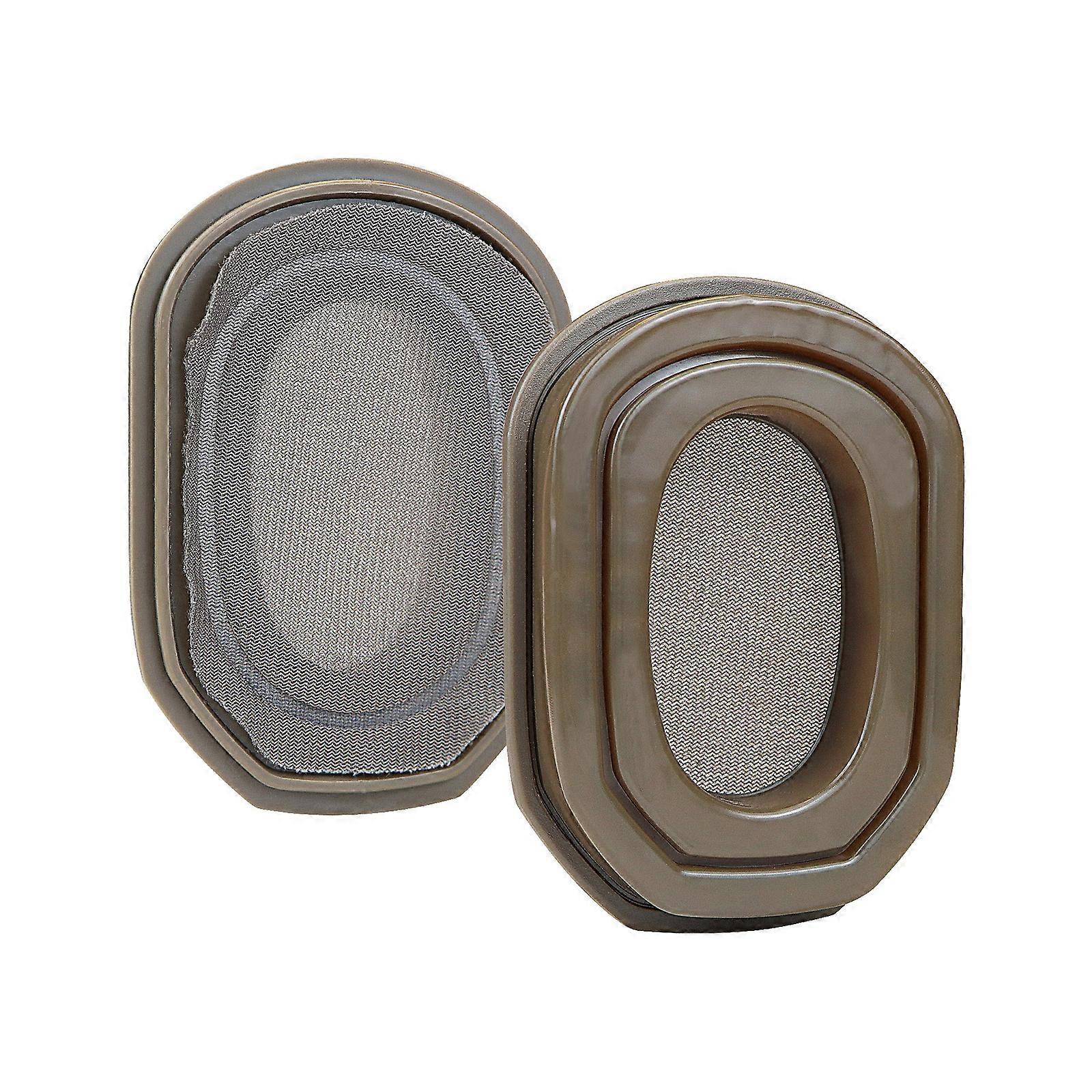 Coussinets d’oreille en mousse à mémoire de forme souple Coussinets d’oreille compatibles pour les coussinets d’oreille de casque Remplacement des coussinets d’oreille en silicone Facile à nettoyer marron
