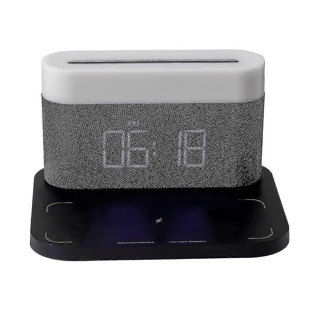 Cellphone Wireless Charging Dock Bedside Night Light Desktop Digtal Alarm Clock