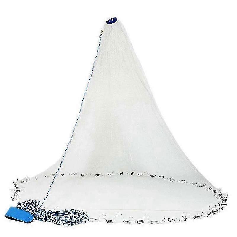 Saltwater Fishing Cast Net for Bait Trap Fish 4/5/6 Ft Radius Casting Nets with Heavy Duty Zinc Sinker Weight C