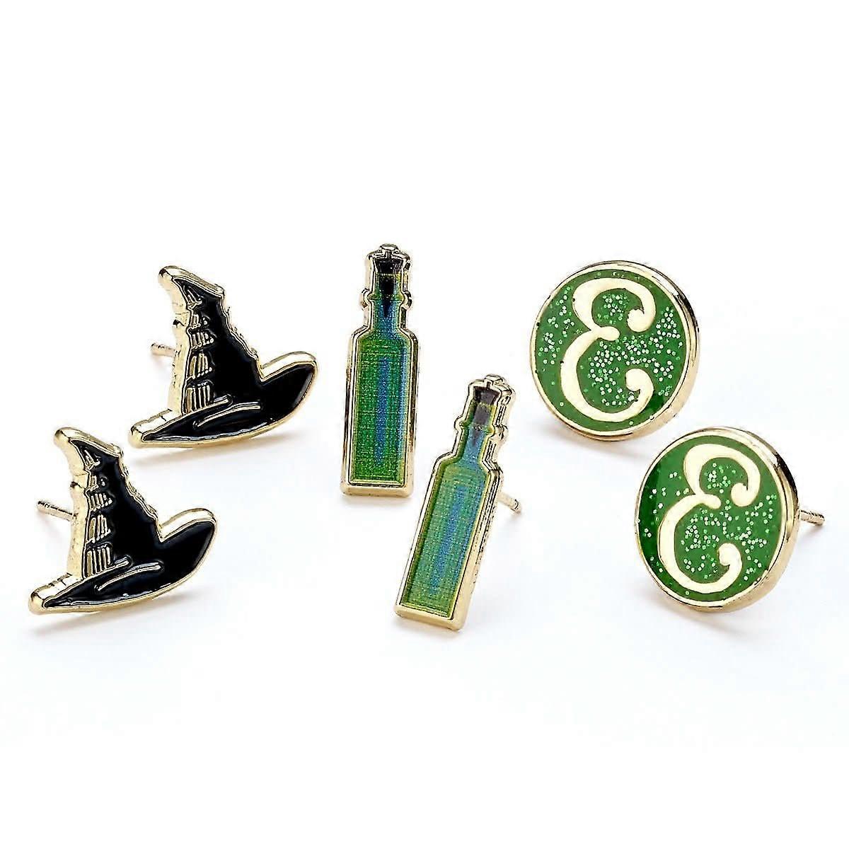 Wicked Hat, Potion and E logo Stud Earring Set WKSE0002