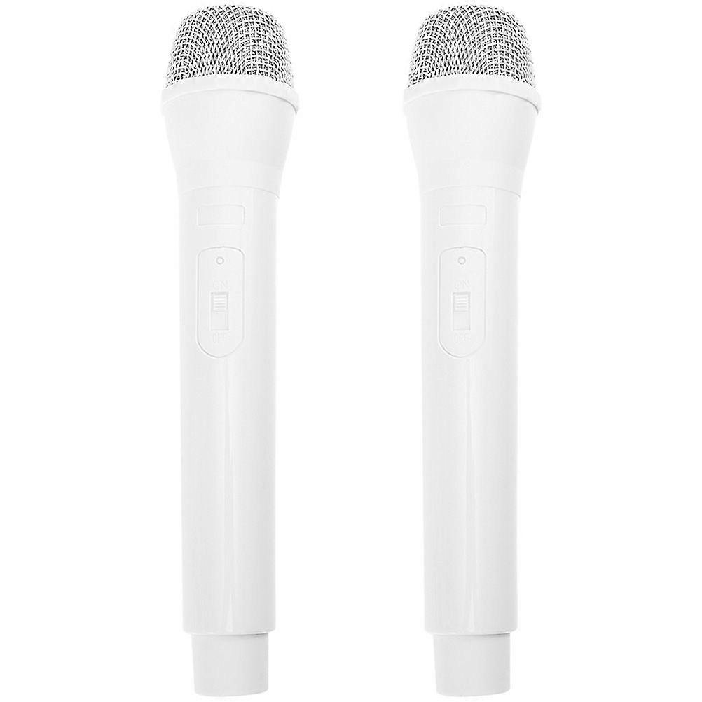 2 pcs Artificial Microphone Props False Handheld Microphone Prop Pretend Play Microphone