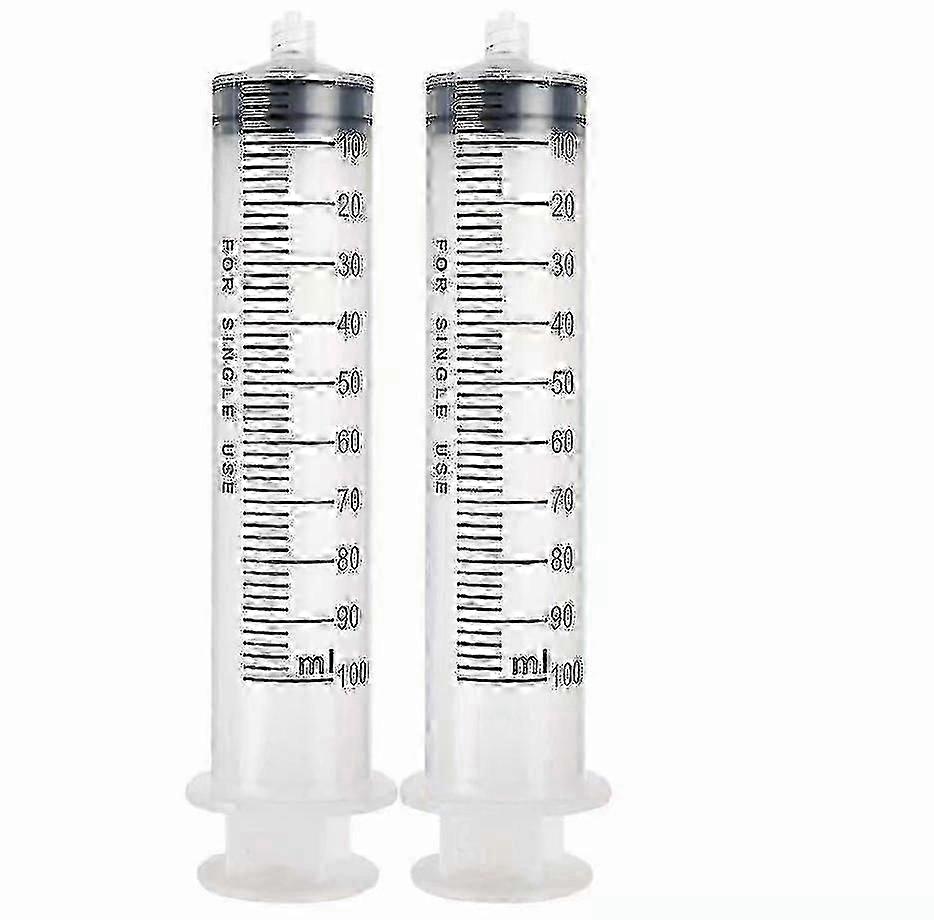 Plastic Syringe 100ml, Reusable (2 Pieces)
