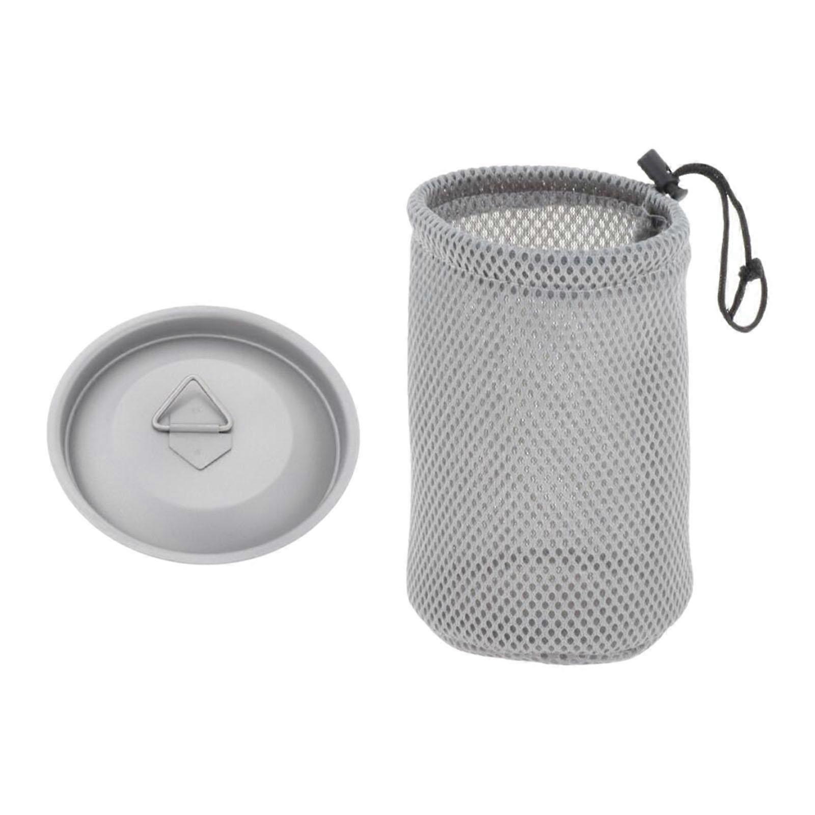 Titanium Cup Lid with Mesh Drawstring Bag Pouch Drink Cup Lids Camping Pot Lid
