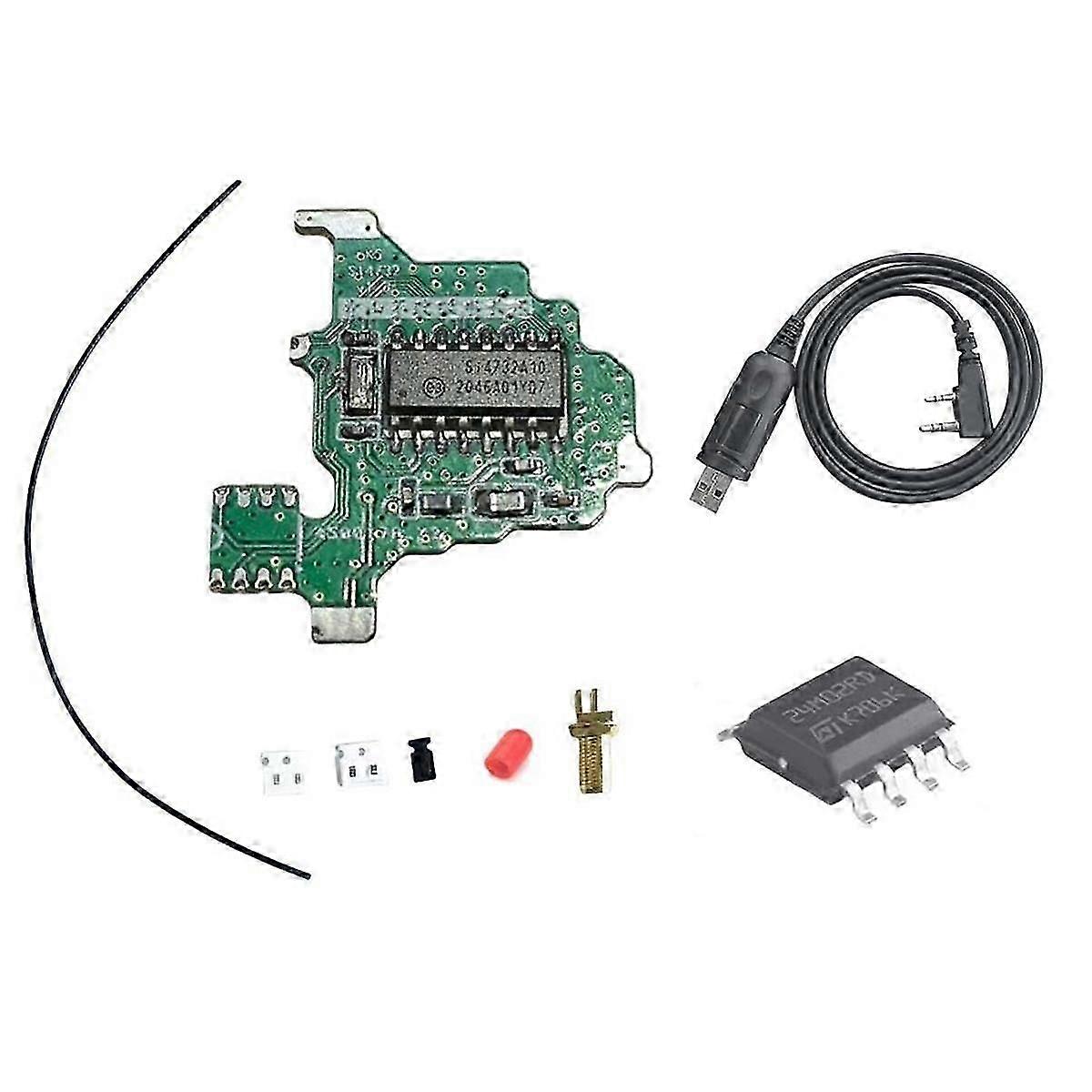 SI4732 Modification Module+USB Programming Cable+2M Chip suitable for UVK5/UVK6 ShortWave FM Dual Antenna So