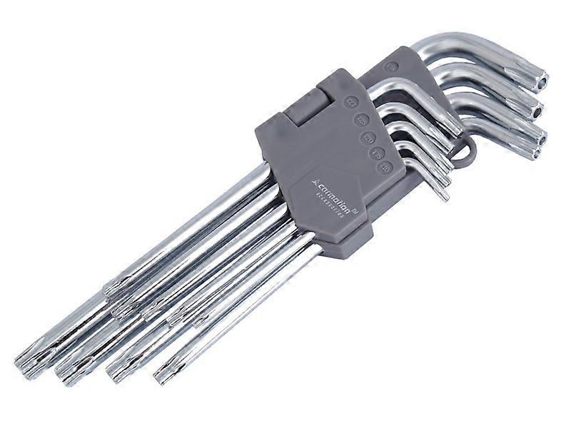 Πλήκτρα L 180 mm για βίδες TORX, T10 - T50, 9 τεμ.